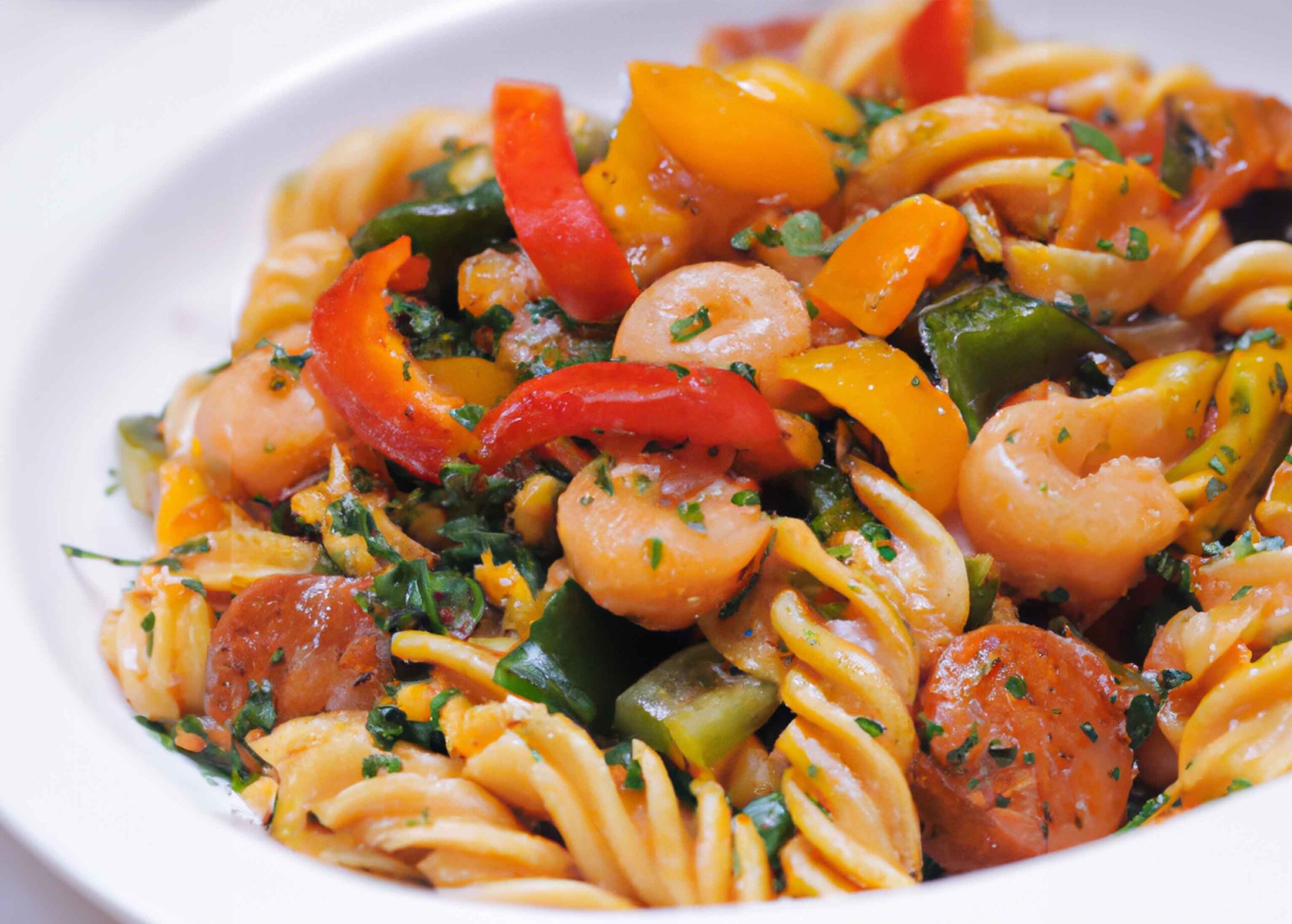 Creole Pasta with Shrimp and Andouille Sausage